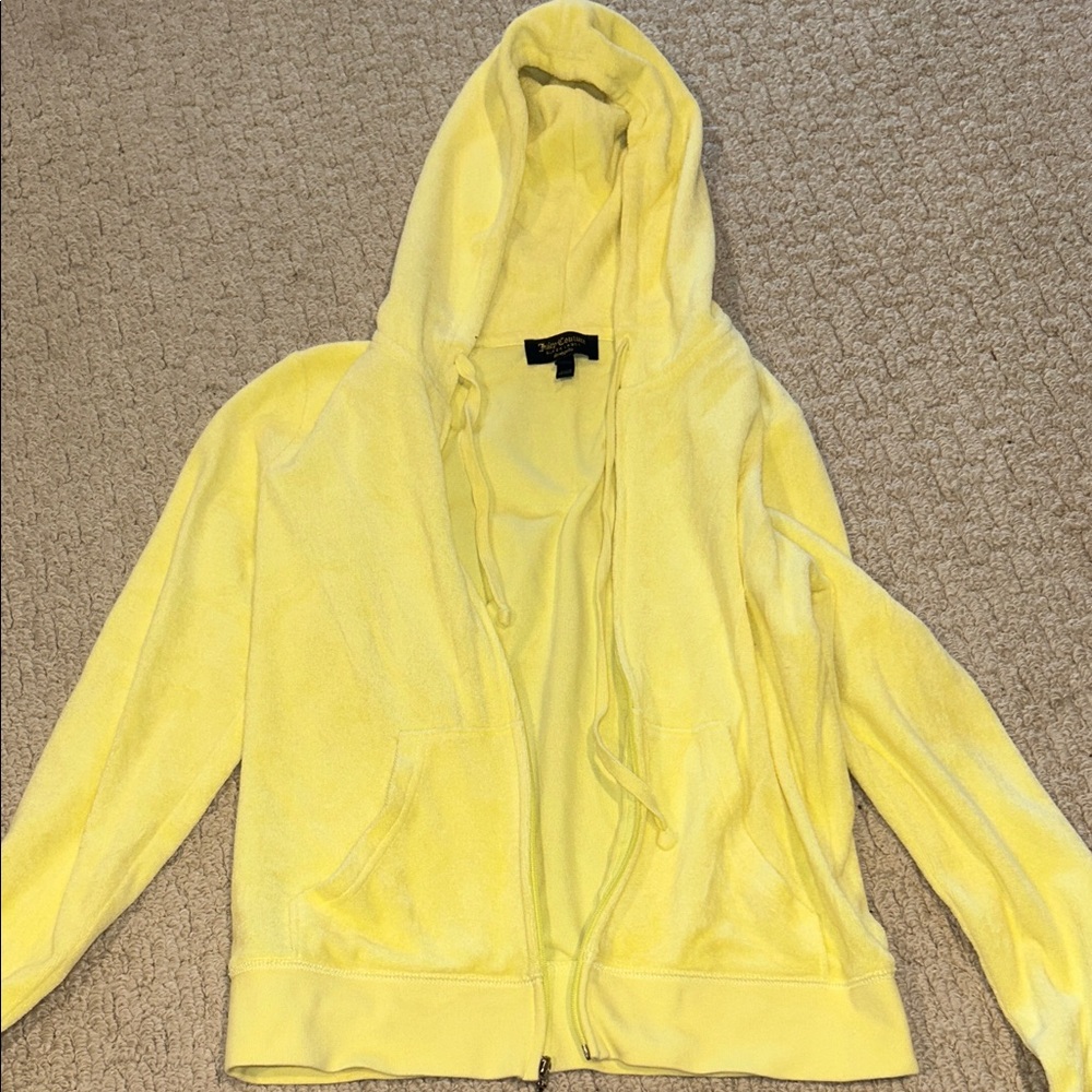 Juicy Couture Lemon Yellow Jacket Velour Size Small